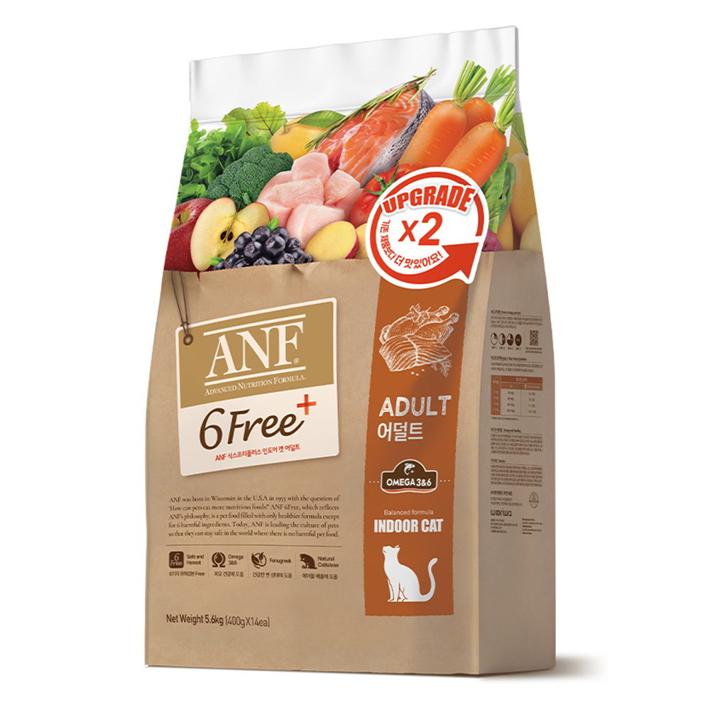 ANF 식스프리플러스 인도어 캣 어덜트 5.6kg 고양이사료 상품 이미지